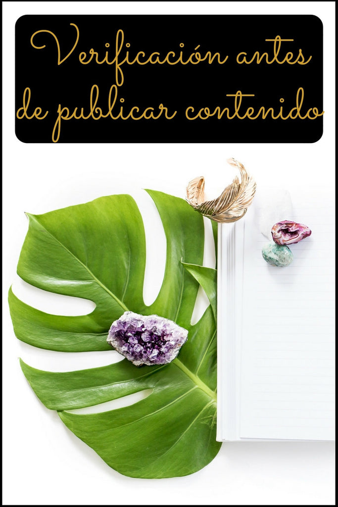 Verificación antes de publicar contenido