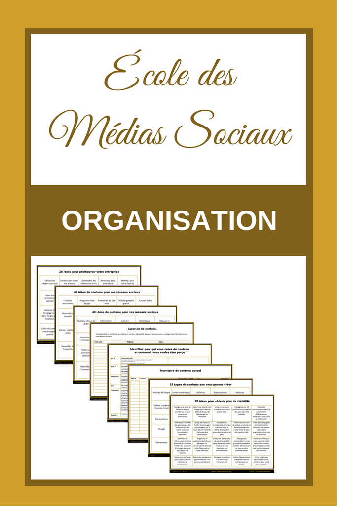 Organiser sa présence web